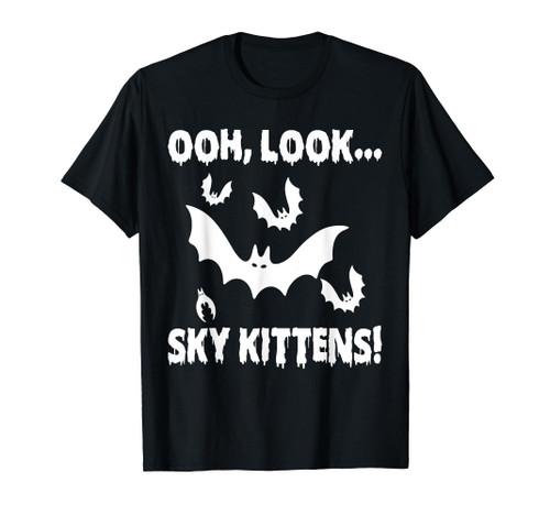 Funny Sky Kittens For Bats Lover T-Shirt