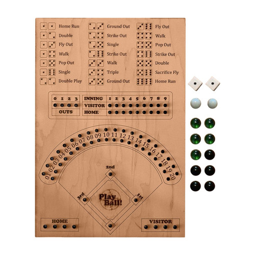 Otvok Baseball Dice Board Game, Wooden Board Game with Dice and Marbles, Baseball Dice Game Wood Board, Birthday Gift for Kids Adults, Fun Double Battle Table Game (B) Otvok Baseball Dice Board Game, Wooden Board Game with Dice and Marbles, Baseball Dice Game Wood Board, Birthday Gift for Kids Adults, Fun Double Battle Table Game (B)