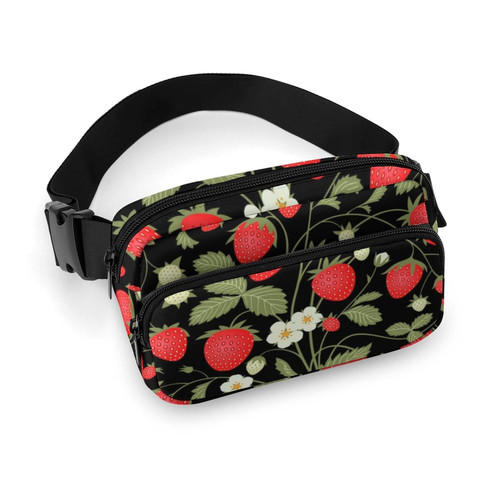 Strawberries Fanny Packs for Women Men, Fashion Belt Bags Waist Pack Pouch Crossbody Bag with Adjustable Strap Sling Bag for Cycling Running Hiking Strawberries Fanny Packs for Women Men, Fashion Belt Bags Waist Pack Pouch Crossbody Bag with Adjustable Strap Sling Bag for Cycling Running Hiking