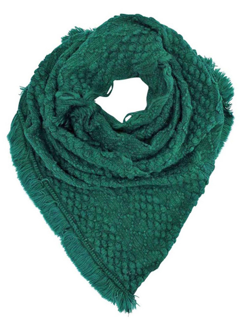 Luxury Divas Green Triangle Knit Infinity Scarf