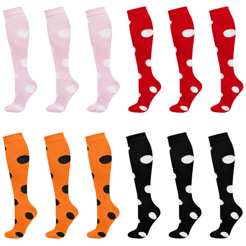 JDHXBMW 12 Pairs Compression Socks for Women Novelty Socks for Women Colored Crew Socks Support for Athletic Running