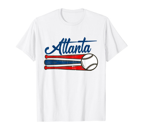 Atlanta Baseball Vintage Distressed Tee Met At Gameday T-Shirt