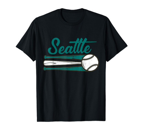 Seattle Baseball Vintage Distressed Tee Met At Gameday T-Shirt