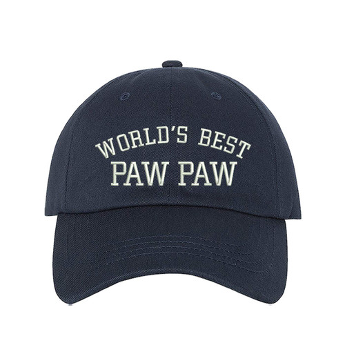 World's Best Paw Paw Embroidered Baseball Hat - Hat's for Dad, Grandpa Baseball Cap, Dad Hat, Grandpa Hat (Navy) World's Best Paw Paw Embroidered Baseball Hat - Hat's for Dad, Grandpa Baseball Cap, Dad Hat, Grandpa Hat (Navy)