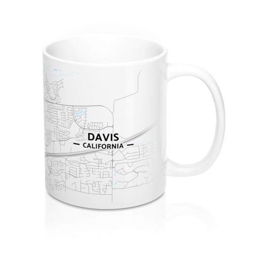 Hometown Bias Davis, California CA Map Mug (11 oz)