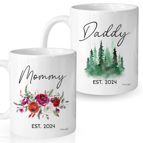 Christmas Gifts for Mom and Dad - Mommy Daddy Est 2024 Mugs, Mom and Dad Gifts for New Parents 2024, Mom And Dad Mugs 2024, New Parents Gifts For Couples, Baby Shower Mug, New Baby Gifts for Parent Christmas Gifts for Mom and Dad - Mommy Daddy Est 2024 Mugs, Mom and Dad Gifts for New Parents 2024, Mom And Dad Mugs 2024, New Parents Gifts For Couples, Baby Shower Mug, New Baby Gifts for Parent