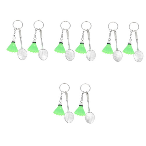 BESPORTBLE 8 pcs Badminton Keychain Sports Keychain Mini Badminton Racket Accessories for car Metals for prizes Gifts for car Keychain Pendant Backpack Pendants Badminton Racket Key Chains RV