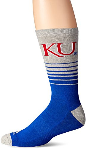 adidas NCAA Kansas Jayhawks Crew Sock, Size 12-15, Royal