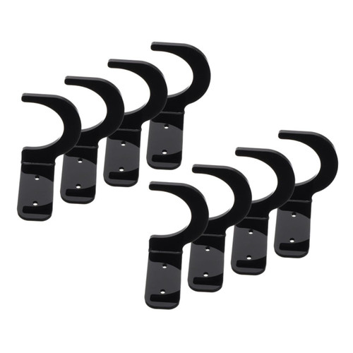 BUGUUYO 4 Pairs Baseball Bat Stand Tennis Ball Baseball Bat Wall Mount Bat Rack for Storage Tennis Bat Holder Black Storage Rack Acrylic Wall-Mounted Showing Bat Rack