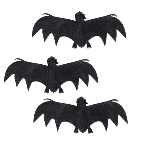 VICASKY 3pcs Halloween Toys Hanging Vampire Bats Halloween Bat Decor Scary Bat Prop Bat Pendant Halloween Scary Decorations Looking Bats Bat Hanging Decor Soft Rubber Creepy Child