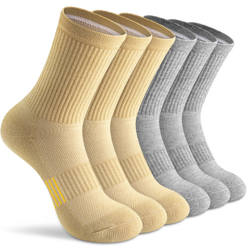 Gonii Crew Socks Women Hiking Running Athletic Cushioned Compression Socks 6-Pairs