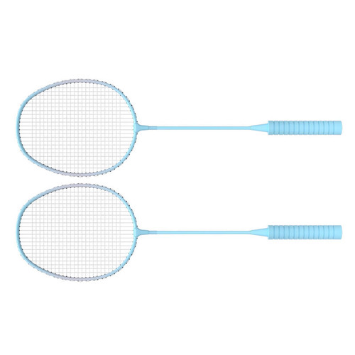 2Pcs Lightweight Badminton Racket Nonslip Badminton Rackets Resistant Good Tension for Entertainment (Green)