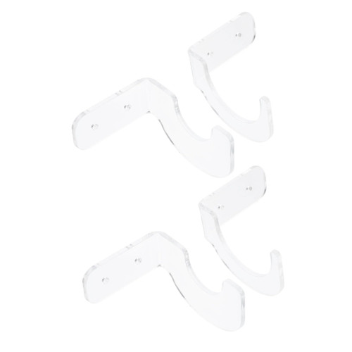 VANZACK 4 Pairs Bat Hanger Tennis Bat Racks Hockey Bat Display Rack Horizontal Baseball Bat Display Baseball Bat Storage Rack Tennis Bat Display Holder Ledge Acrylic Wall-Mounted
