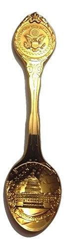 Washington DC Gold Collector's Spoon- Washington DC Souvenirs (Capitol)
