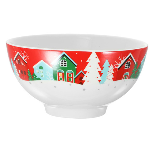 Unomor 1 Pc Christmas Ceramic Bowl Christmas Serving Bowl Christmas Rice Bowl Ceramic Ramen Bowl Containers for Food Christmas Gift Porcelain Soup Bowls Salad Bowl Ceramic Rice Bowl Fruit