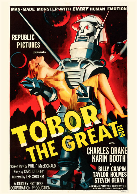2024 Wall Calendar [13 pages 8"x12"] SciFi Space Robots Vintage Movie Posters Covers retro exploitation movie