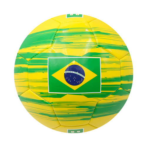Icon Sports World Cup Country Soccer Balls Training Outdoor Futbol Size 5, Brazil Storm