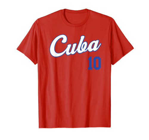 Cuba Baseball T-Shirt Remera Beisbol Cuban Jersey 10