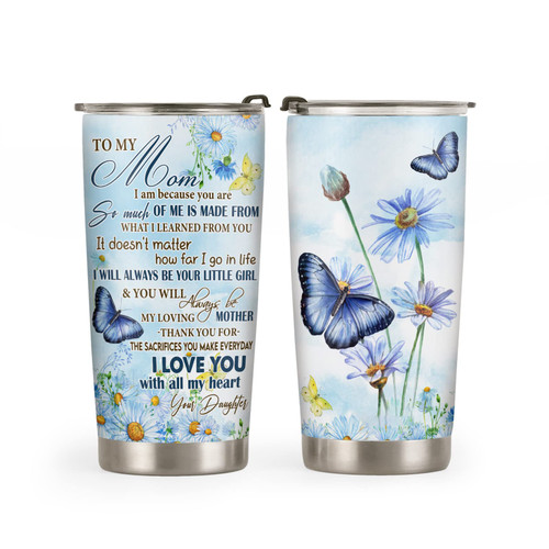 64HYDRO 20oz Daughter to Mom Birthday Gifts for Women, Mom, Friends, Valentines Day Gifts for Her, Inspirational Gifts Butterfly Daisy to Mom Tumbler Cup, Insulated Travel Coffee Mug with Lid 64HYDRO 20oz Daughter to Mom Birthday Gifts for Women, Mom, Friends, Valentines Day Gifts for Her, Inspirational Gifts Butterfly Daisy to Mom Tumbler Cup, Insulated Travel Coffee Mug with Lid