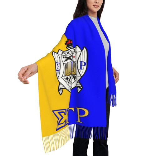 Beyli Sigma Gamma Rho Scarf Winter Warm Long Scarf Sister Gift Soft Tassel Scarf 77.6" * 28.3" Tassel 4"