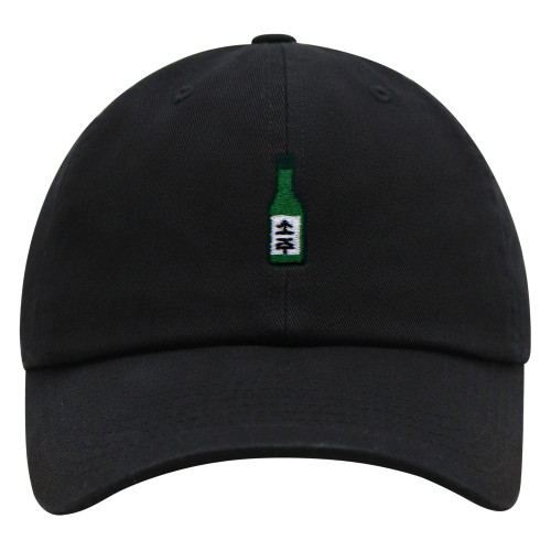 JPAK Soju Premium Dad Hat Embroidered Baseball Cap Korean Korea Spirit Black