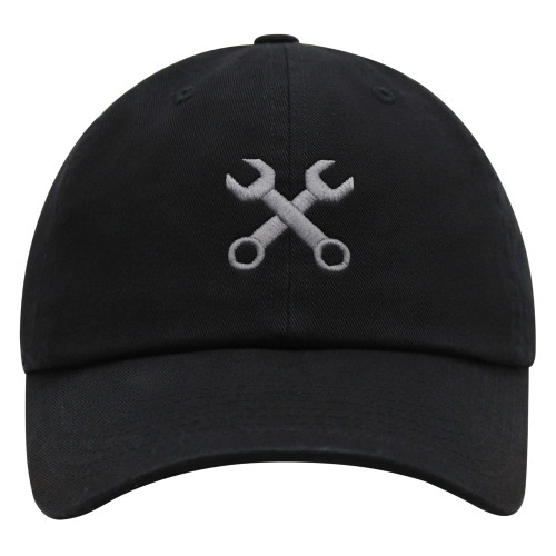 JPAK Wrench Premium Dad Hat Embroidered Baseball Cap Tool Mechanic Black