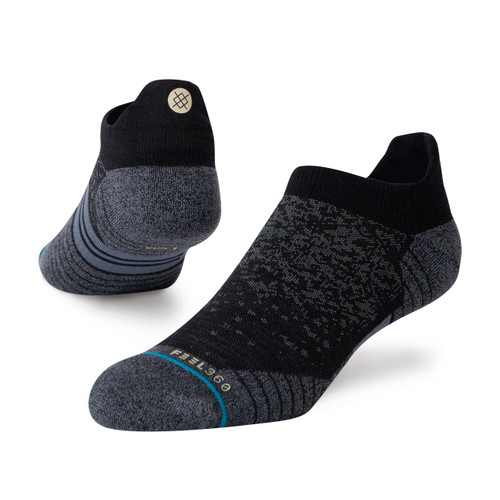 Stance Run Wool Tab St Socks (Large, Black)