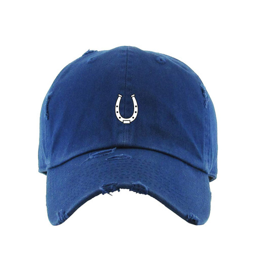 Colts Horse Vintage Baseball Cap Embroidered Cotton Adjustable Distressed Dad Hat Navy