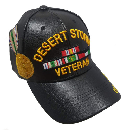 US Military Desert Storm Veteran ODS Vet Brim PU (Plyurethane) Black Baseball Cap US Military Desert Storm Veteran ODS Vet Brim PU (Plyurethane) Black Baseball Cap
