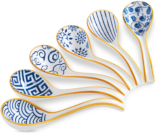 Soup Spoons Set of 6, Soup Dumplings Asian Soup Spoon Set Non-slip Bottom Japanese Spoons for Ramen Chinese Wonton, Dumplings, Pho, Noodle Soup Spoons Soup Spoons Set of 6, Soup Dumplings Asian Soup Spoon Set Non-slip Bottom Japanese Spoons for Ramen Chinese Wonton, Dumplings, Pho, Noodle Soup Spoons