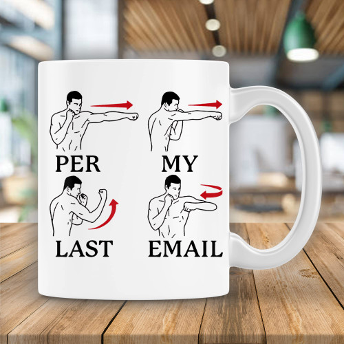 VTmaio Fun 11-Ounce Per My Last Email Work Mug Gifts For Coworker. Funny Sarcastic Coworker Mug Gifts For Friends Christmas Thanksgiving
