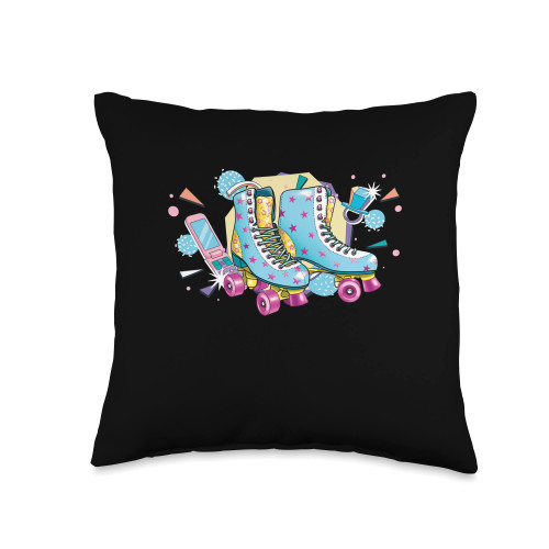 Roller Skates Rollerblades Inline Skating Gift Roller Rollerblades | Inline Skating Throw Pillow, 16x16, Multicolor