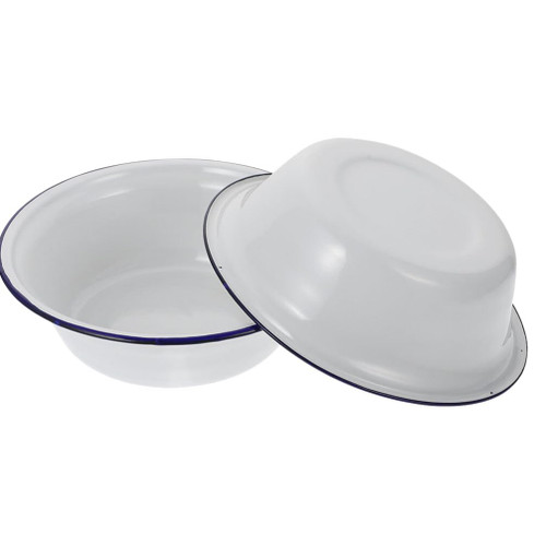 BESTonZON 2pcs Mixing Bowls Soup Bowl Salad Mixing Basin Dough Bowl Kitchen Soup Holder Decorative Soup Basin Vegetable Basin Lard Basin Soup Storage Bowl Kitchen Basin Thick Section Enamel