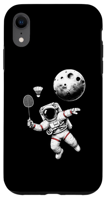 iPhone XR Space Astronaut Badminton Player Shuttlecock Sport Case