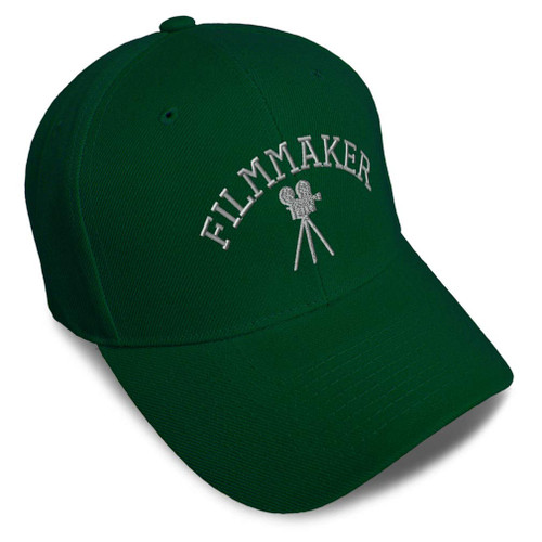 Speedy Pros Baseball Cap Filmmaker Embroidery Acrylic Dad Hats for Men & Women Strap Closure Forest Green