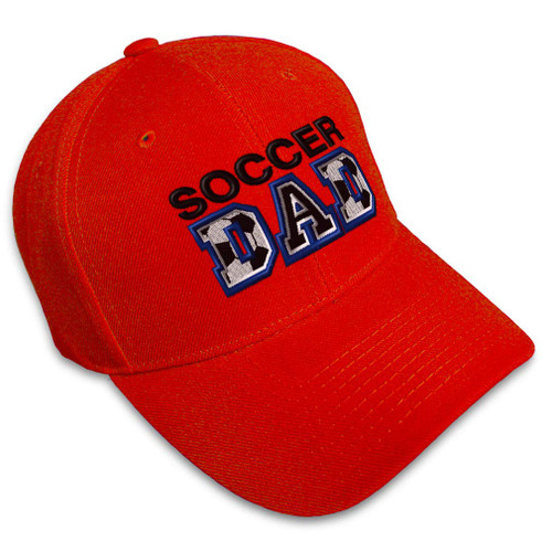 Custom Baseball Cap Soccer Dad B Embroidery Soccer Acrylic Dad Hats for Men & Women Red Design Only