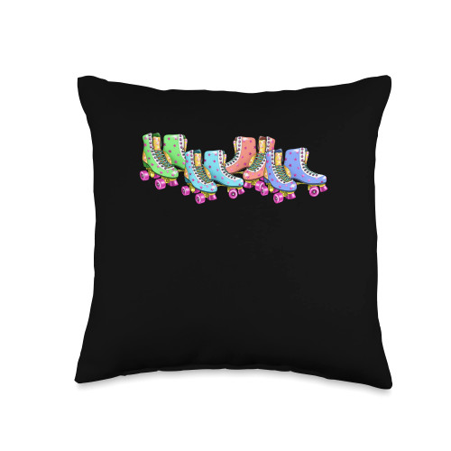 Rollerblades Inline Skating Roller Skates Gift Rollerblades | Inline Roller Skates Throw Pillow, 16x16, Multicolor