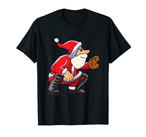 Catcher Baseball Santa Christmas Sport Xmas Pajama Boys Kids T-Shirt Catcher Baseball Santa Christmas Sport Xmas Pajama Boys Kids T-Shirt