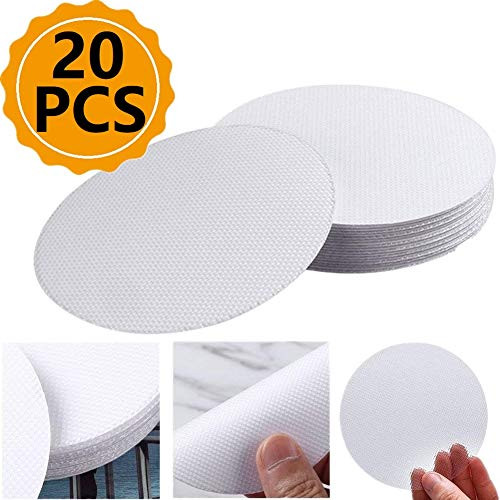 Wild Tribe 20 PCS Bath Stickers Non Slip Safety Shower Treads 6.5in PEVA Anti-Slip Tape Stickers for Tubs Bath (Clear)