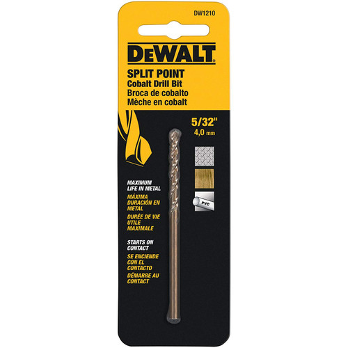 DEWALT DW1210 5/32-Inch Cobalt Split Point Twist Drill Bit
