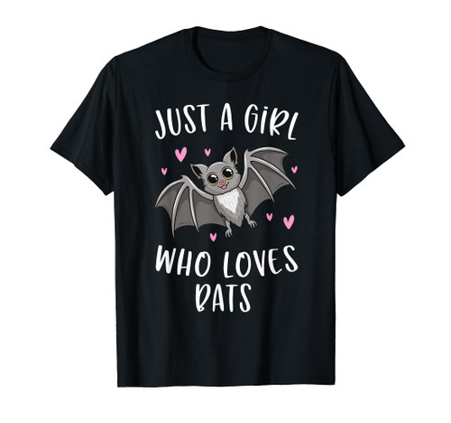 Just A Girl Who Loves Bats Cute Bat Lover T-Shirt Just A Girl Who Loves Bats Cute Bat Lover T-Shirt