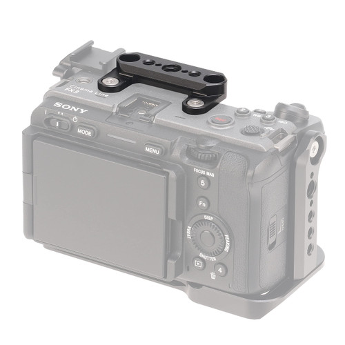 Fotga Adapter Mount Plate with 1/4"-20 3/8"-16 Hole with Arri Location Hole + NATO Rail Mount for Sony FX3 FX30 ILME-FX30 Cinema Camera Top Handle