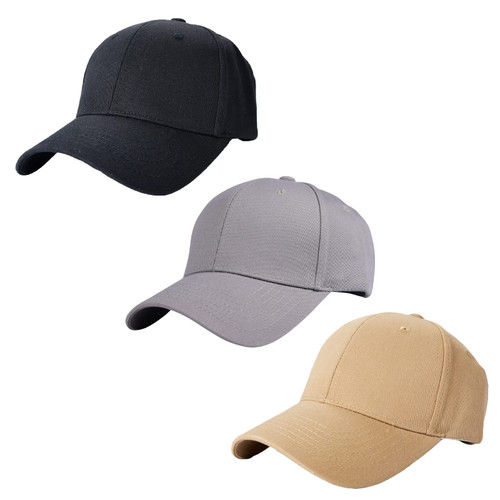 Rosoz 3 Pack Baseball Cap Men Women Cotton Dad Hat Classic Adjustable Plain Golf Hat Low Profile Unisex