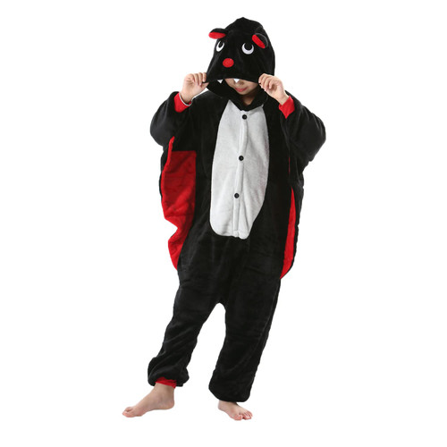 SimZoo Kids Animal Onesie Pajamas, 3-11 Years Boy and Girls Bat Cosplay Costume Sleepwear, One-Piece Unisex Homewear SimZoo Kids Animal Onesie Pajamas, 3-11 Years Boy and Girls Bat Cosplay Costume Sleepwear, One-Piece Unisex Homewear