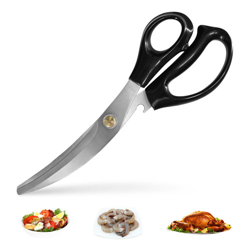 Harrison Howard Poultry Shears Heavy Duty Kitchen Scissors for Cutting Chicken Multipurpose Stainless Steel Kitchen Scissors for Chicken, Bone, Meat, Turkey, Fish