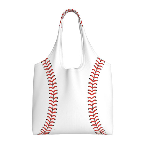 Woman Baseball Tote Handbag Large Oversize Casual Canvas Sports Mom Beach Bag Travel Bag Canvas Gift Tote Bag For Women