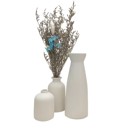 3Pcs Small Vases for Flowers,Ceramic Flower Vase for Decor,Modern Rustic Farmhouse Home Decor,Ideal Shelf Decor,Table,Bookshelf,Mantel,Entryway Decor,Living Room Centerpieces (White) 3Pcs Small Vases for Flowers,Ceramic Flower Vase for Decor,Modern Rustic Farmhouse Home Decor,Ideal Shelf Decor,Table,Bookshelf,Mantel,Entryway Decor,Living Room Centerpieces (White)
