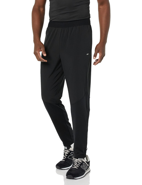 Amazon Essentials Men's Stretch Woven Colorblock Pants, Black, X-Large