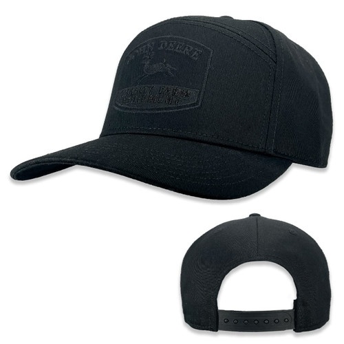 John Deere Mens Cotton Twill Logo Logo Trail Hat Baseball Cap Black