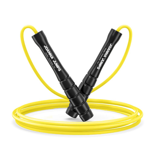 Lightweight Jump Rope for Fitness and Exercise - Adjustable Jump Ropes with Plastic Handles - Tangle-Free Skipping Rope for Crossfit, Gym, Cardio and Endurance Training - Jumping Rope for Workout (Yellow) Lightweight Jump Rope for Fitness and Exercise - Adjustable Jump Ropes with Plastic Handles - Tangle-Free Skipping Rope for Crossfit, Gym, Cardio and Endurance Training - Jumping Rope for Workout (Yellow)